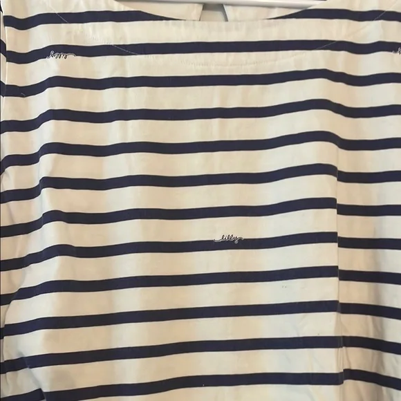 Navy and White Striped Women's Top - Picture 4 of 8